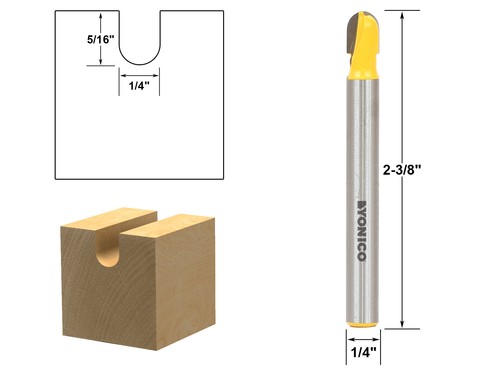 Nutfräser-Set - 1/4 Zoll Schaft - Yonico 17155q - Bild 6 von 12