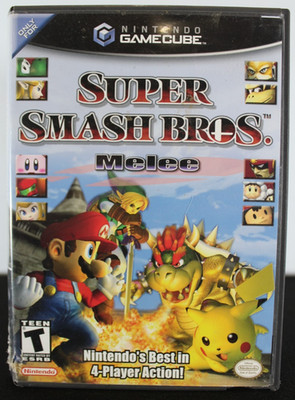 Super Smash Bros. Melee Nintendo GameCube 2001 Game Case & Game Disc ONLY