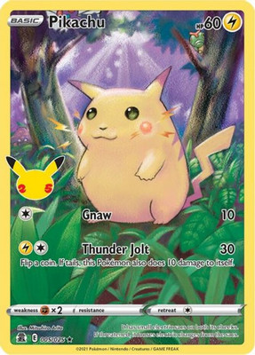 LP Pokemon Pikachu - 005/025 - Holo Rare Lightly Played Celebrations
