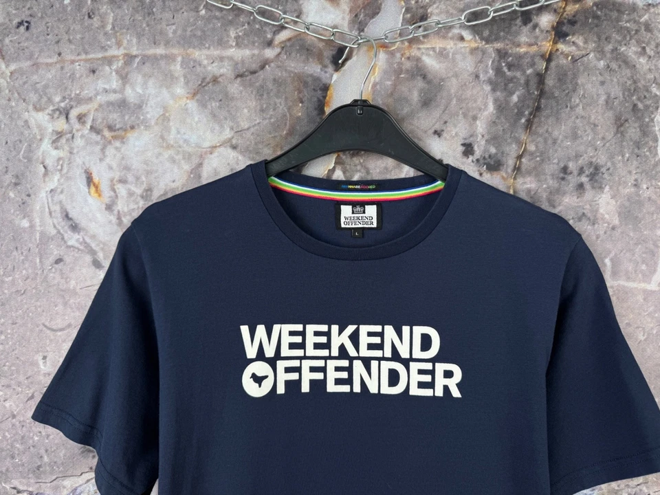 Camiseta para hombre Weekend Offender ropa de calle informal talla grande Foto 2 de 4