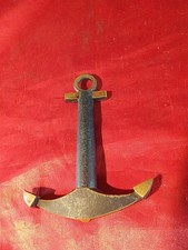 Alter Bronze Korkenzieher Flaschen&ouml;ffner Ankerform Patiniert (5675)