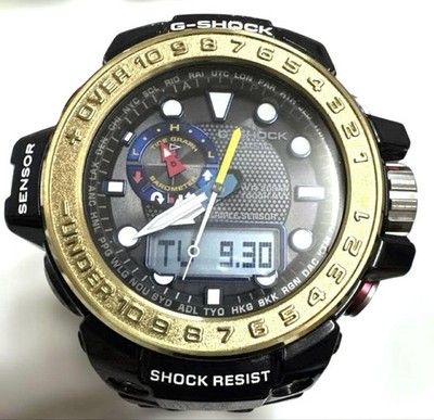CASIO G SHOCK GULFMASTER GWN 1000F 2AJF Solar Radio Triple Sensor