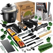 Kit professionale per fare sushi 43 pezzi set completo con cuociriso ricettario