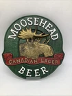 Vintage MOOSEHEAD Canadian Lager BEER 14" x 13" Hard Plastic 3D Bar Sign