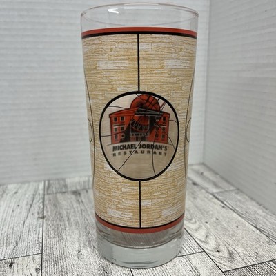90s Michael Jordan's Restaurant Chicago Glass - Basketball Court Wrap RARE