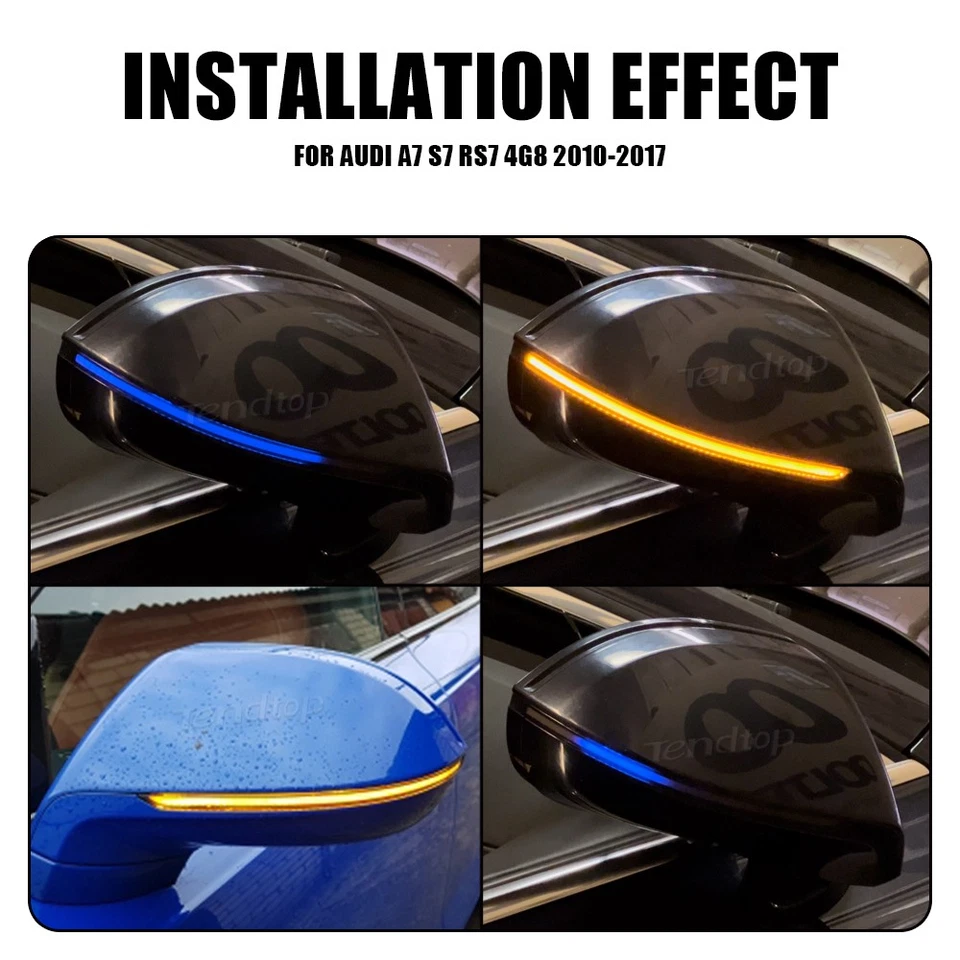 Intermitente indicador de luz de giro LED dinámico para Audi A7 S7 RS7 4G8 2010-2017 Foto 4 de 4