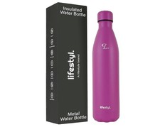 Lifestyl Stainless Steel Water Bottle Vacuum Insulated Flask BPA Free Leakproof