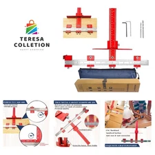 Durable CNC-Machined Cabinet Handle Jig with Included Drill Bits and Storage Bag