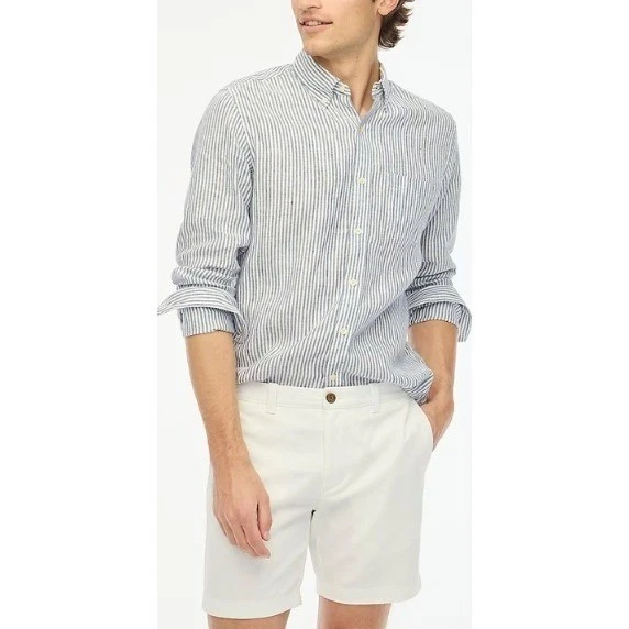 J.Crew Mens 7 Inch Inseam Chino Shorts White Size 29 L0923 NEW $70