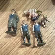 Vintage Lead Toy Figures Lot - Painted Civilian Miniatures Assorted
