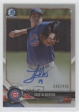 2018 Bowman Chrome Prospect Refractor 343/499 Jose Albertos #BCPA-JAL Auto 00c9