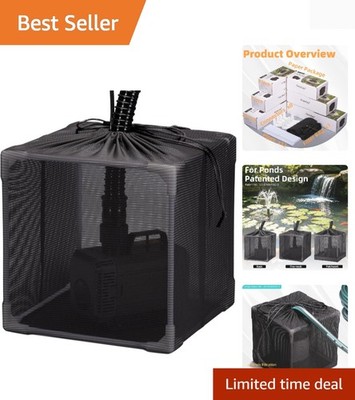 Pond Filter, Anti-Clogging Cube Outdoor Mesh Water Pump Barrier Bag Box Baske...