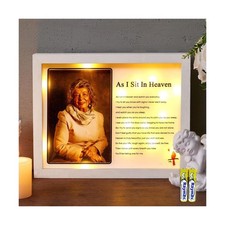 WOODEXPE Sympathy Gift LED Memorial Shadow Box Memorial Picture Frame for Los...
