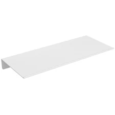 White Floating Shelf for Wall Storage, Metal Wall Shelf for Living Room/Bathr...