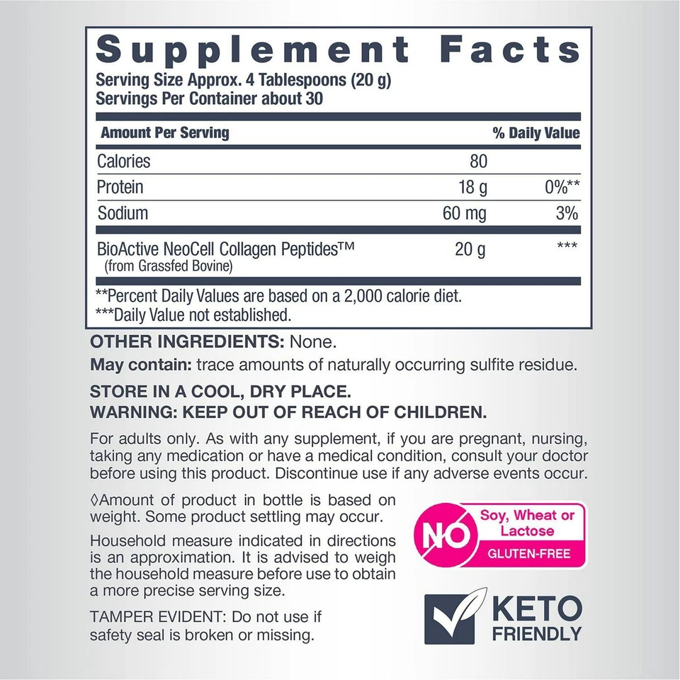 NeoCell Super Collagen Peptides, 21.2 oz.  (BIG JAR) - Image 2 of 4