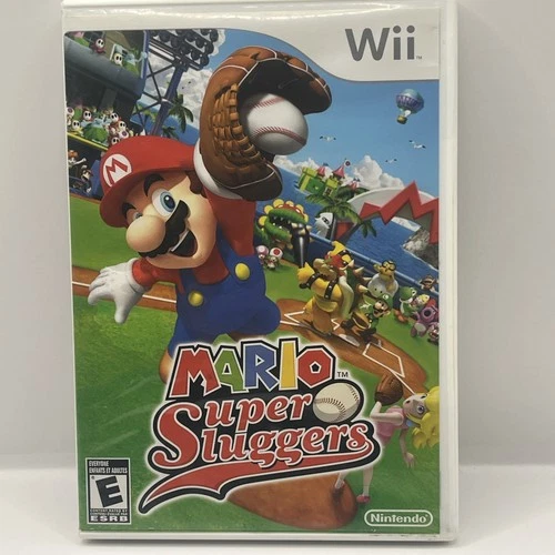 Mario Super Sluggers Nintendo Wii Video Game Baseball Sports E Rated CIB tested