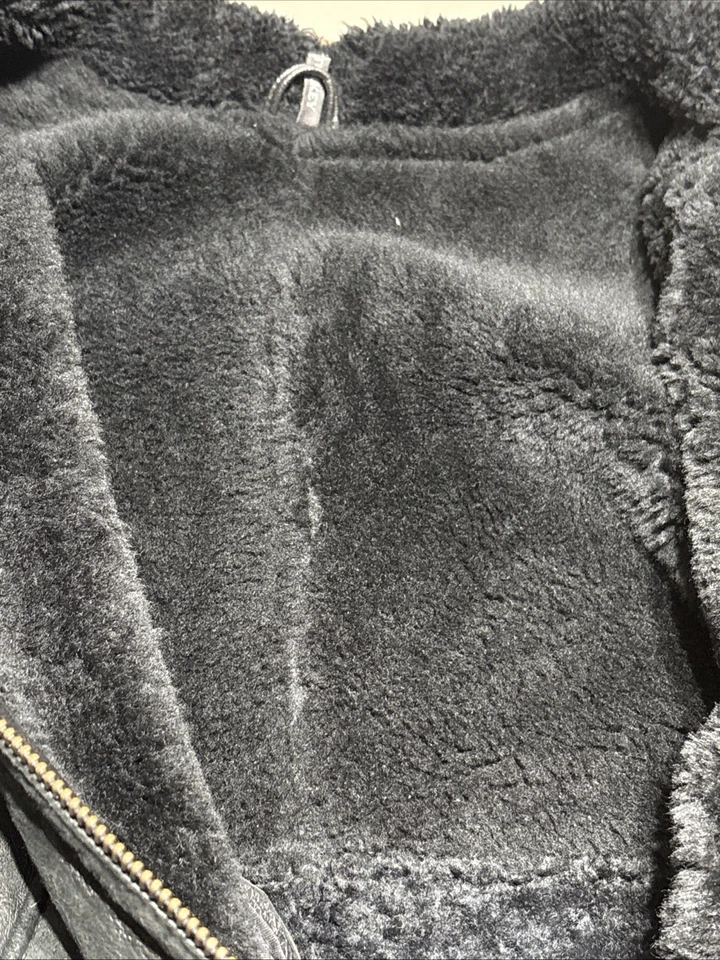 Chaqueta de Vuelo USAF G-8 Cuero Oveja NEGRA Bombardero Sherpa Aviador XL Foto 4 de 4