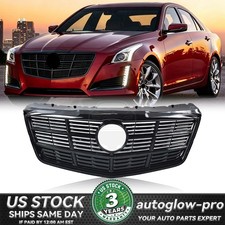 For Cadillac Cts 2014 2015 Front Bumper Upper Grille Mesh Grill Gloss Black New
