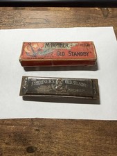 Vintage M. Hohner Old Standby No. 34B Harmonica Key of A In Original Box