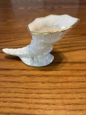 Lenox Cornucopia 24K Gold Accent Vase Made In USA