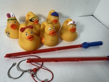 Rubber Duck Fishing Game Bath Pool Floating Game Indoor Outdoor Toy Rod Set 1