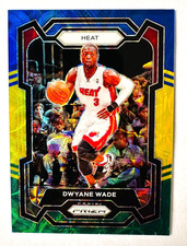 2023-24 Panini Prizm Dwyane Wade BLUE YELLOW GREEN Scope Prizm Card #182 Heat!