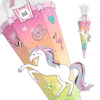 Ursus SchultüTe Bastelset Rainbow Einhorn ZuckertüTe Einschulung MäDchen Neu
