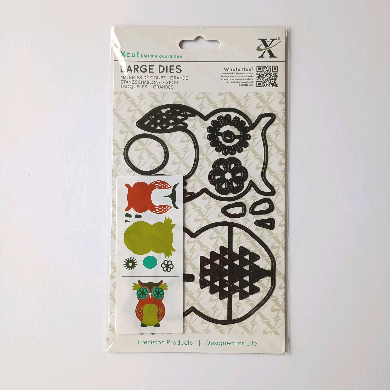Xcut Die Set Owl Large Dies DoCrafts Owl 9 Pieces Craft Cardmaking