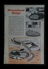 Tear Drop Sleigh Snow Sled 1949 How-To build PLANS child