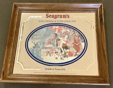 1972 SEAGRAMS 7 Framed CROWN of SPORTS Mirror Canada vs Russia Hockey 20