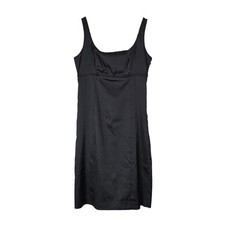 Express Dress Womens 10 Black Satin Sheath Lace Up Back Whimsigoth Romantic Date