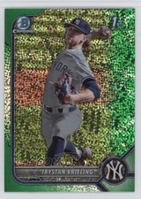 2022 Bowman Draft Chrome Green Sparkle Refractor 9/99 Trystan Vrieling 0h4v