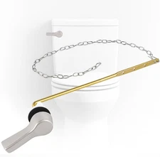 iFealClear Universal Metal Toilet Flush Handle Replacement, Brushed Nickel 