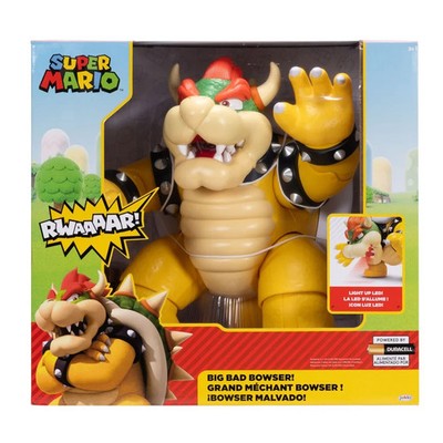Big Bad Bowser Super Mario Action Figure 12  Light Up Sound Jakks Pacific NEW