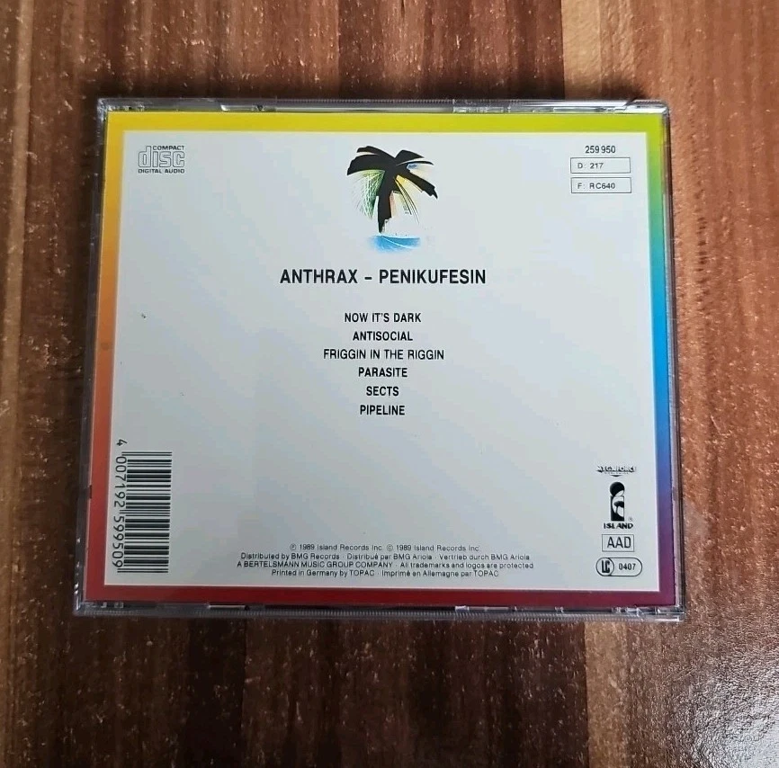 Anthrax - Penikufesin (1989) Musik CD EP *** gut *** - Bild 2 von 3