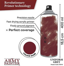 The Army Painter Colour Primer Uniform Grey, 400 Ml Acryllic Spray Paint for An