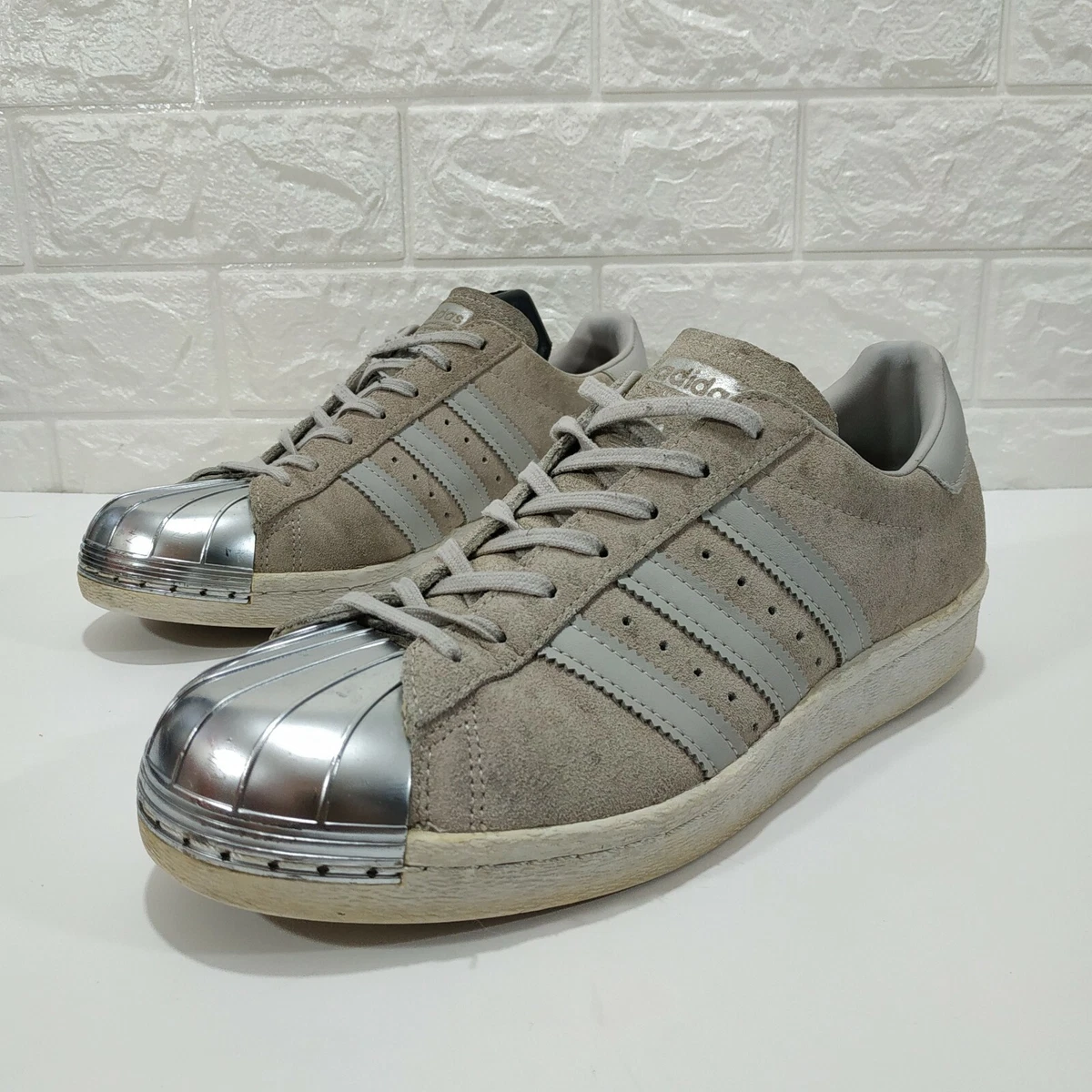 Diplomatie Dusver Afstudeeralbum Adidas Originals Superstar 80s Metal Toe Shoes S76711 Sz US 8.5 EU 40 2/3  Grey | eBay