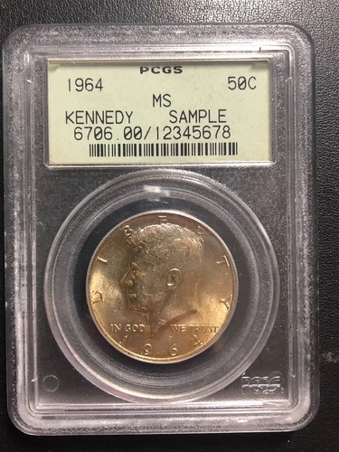 1964-D Kennedy Half Dollar 50C PCGS MS Sample Green Label RARE Denver Version
