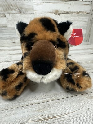 Russ Berrie JELANI Leopard Plush 12'' Stuffed Animal 21084 Jungle Express
