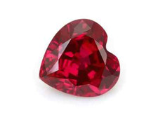 Lab Created Ruby Corundum Heart Faceted AAA Loose Gemstones 3x3mm - 15x15mm 
