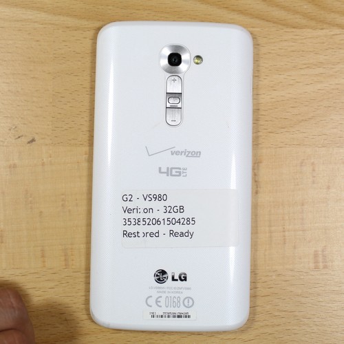Smartphone LG G2 Verizon VS980W 32 Go blanc bon état #139 - Photo 2 sur 2