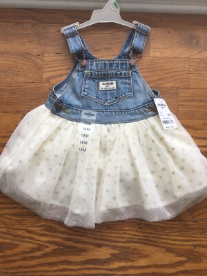 oshkosh denim dress Oshkosh Vintage Classic Denim Dress Girls Age 6