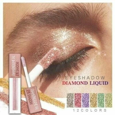 Pudaier Diamond Glitter Shimmer Metallic Sparkle Liquid EyeShadow Beauty Makeup