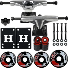 Core Skateboard Package 5.0" Silver Trucks with 52mm Black Wheels + Components