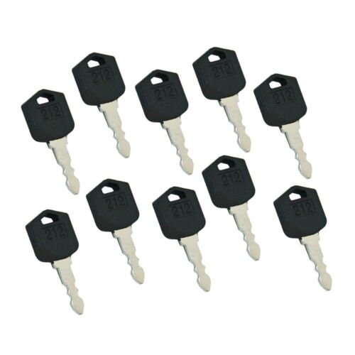 10Pcs Metal Ignition Keys Black Keys Key Kits  for Excavator - Bild 1 von 2