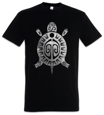 Aztec Turtle Herren T-Shirt Aztec Indianer Indian American Azteken Sign Zeichen