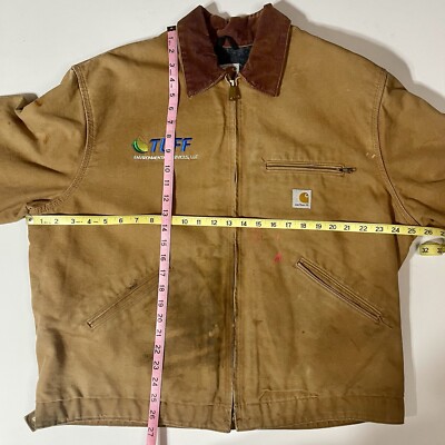 Carhartt Detroit jacket J001 BRN XL blanket lined made in USA