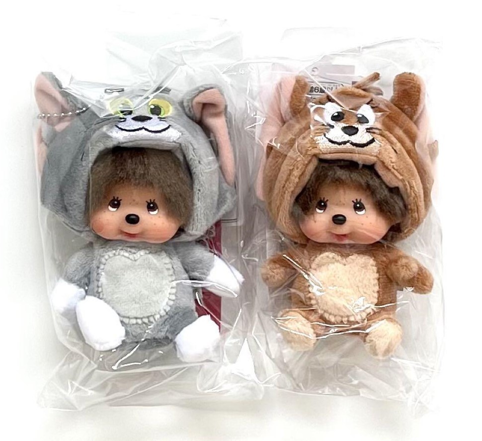 MONCHHICHI Tom and Jerry Plush stuffed Toy Doll Keychain mascot