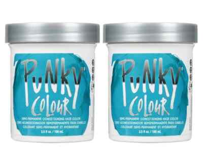 Punky Semi Permanent Conditioning Haarfarbe - 100ml - Türkis 2 PACKUNGEN SET