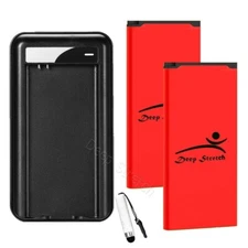 Large Capacity 2x 6820mAh Rechargeable Battery Charger f Samsung Galaxy S5 S902L